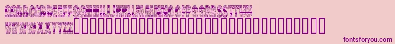 BrinetextPattern-Schriftart – Violette Schriften auf rosa Hintergrund
