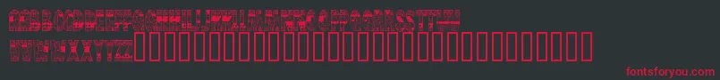 BrinetextPattern Font – Red Fonts on Black Background