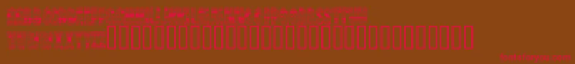 Fonte BrinetextPattern – fontes vermelhas em um fundo marrom