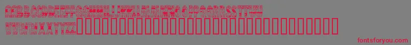 BrinetextPattern Font – Red Fonts on Gray Background