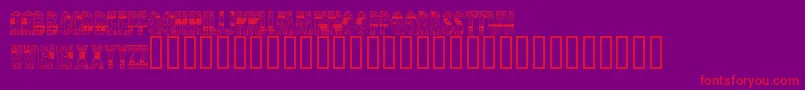 BrinetextPattern Font – Red Fonts on Purple Background