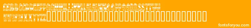Шрифт BrinetextPattern – белые шрифты на оранжевом фоне