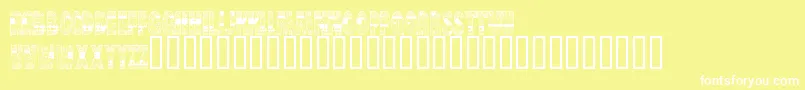 フォントBrinetextPattern – 黄色い背景に白い文字