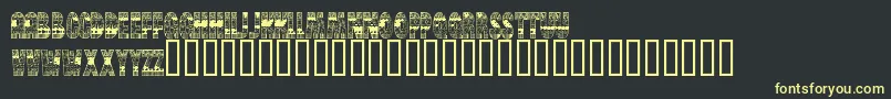 BrinetextPattern Font – Yellow Fonts on Black Background