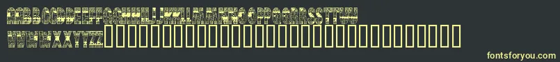 BrinetextPattern-Schriftart – Gelbe Schriften auf schwarzem Hintergrund