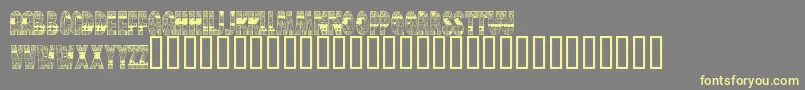 BrinetextPattern Font – Yellow Fonts on Gray Background