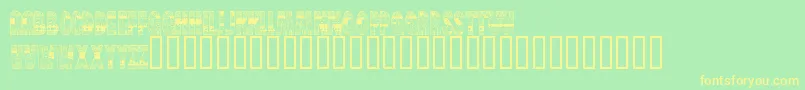 BrinetextPattern Font – Yellow Fonts on Green Background