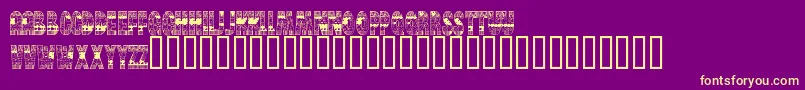 fuente BrinetextPattern – Fuentes Amarillas Sobre Fondo Morado