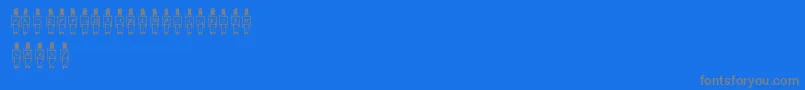 LmsToySoldier-Schriftart – Graue Schriften auf blauem Hintergrund