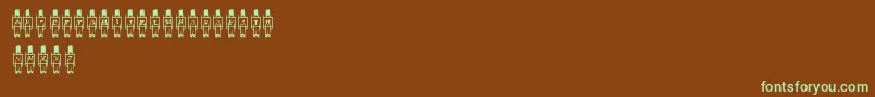 Czcionka LmsToySoldier – zielone czcionki na brązowym tle
