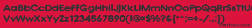 Joshf Font – Black Fonts on Red Background