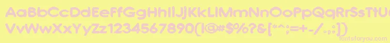 Joshf Font – Pink Fonts on Yellow Background