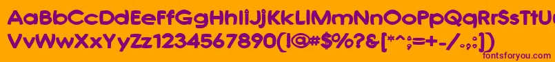 Joshf Font – Purple Fonts on Orange Background