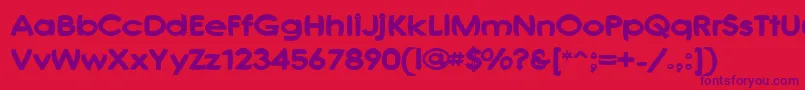 Joshf Font – Purple Fonts on Red Background
