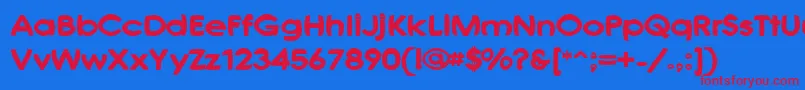 Joshf Font – Red Fonts on Blue Background