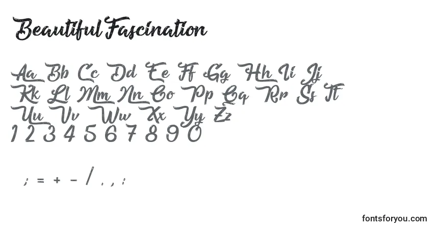 BeautifulFascinationフォント–アルファベット、数字、特殊文字
