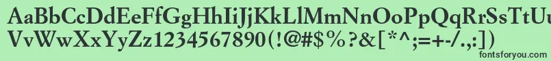 SimoncinigaramondstdBold Font – Black Fonts on Green Background