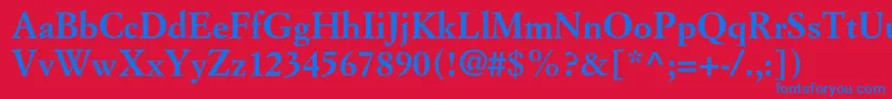 SimoncinigaramondstdBold Font – Blue Fonts on Red Background