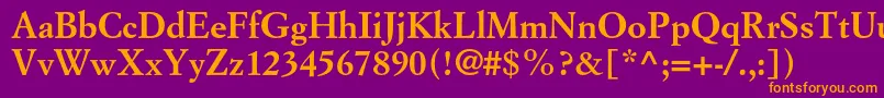 SimoncinigaramondstdBold Font – Orange Fonts on Purple Background
