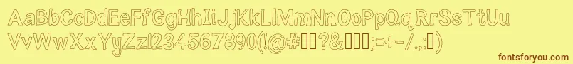 MacysLemonade Font – Brown Fonts on Yellow Background