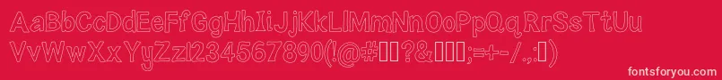 MacysLemonade Font – Pink Fonts on Red Background