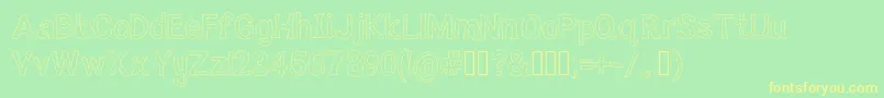 MacysLemonade Font – Yellow Fonts on Green Background