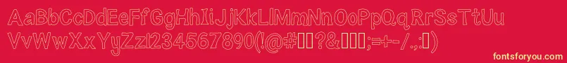 MacysLemonade Font – Yellow Fonts on Red Background