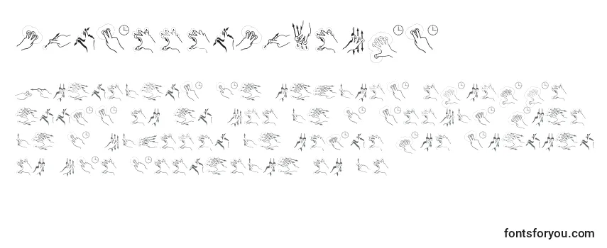 Überblick über die Schriftart GestureGlyphs (109480)
