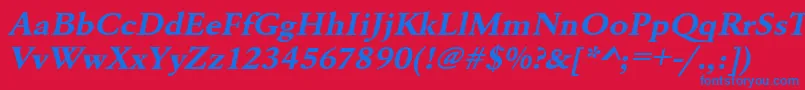 UrwgaramondtextwidBoldOblique Font – Blue Fonts on Red Background