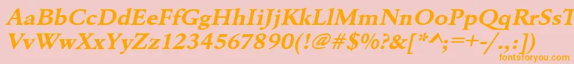 UrwgaramondtextwidBoldOblique Font – Orange Fonts on Pink Background