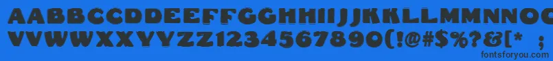 Dsfattycontour Font – Black Fonts on Blue Background