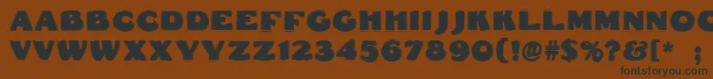 Dsfattycontour Font – Black Fonts on Brown Background