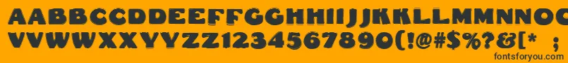 Dsfattycontour Font – Black Fonts on Orange Background