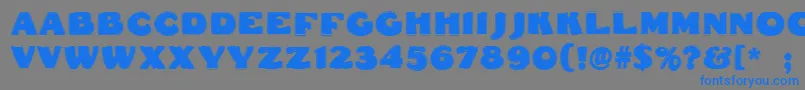 Dsfattycontour Font – Blue Fonts on Gray Background