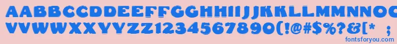 Dsfattycontour Font – Blue Fonts on Pink Background