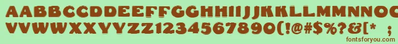 Dsfattycontour Font – Brown Fonts on Green Background