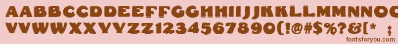 Dsfattycontour Font – Brown Fonts on Pink Background