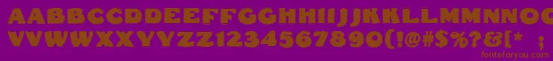 Dsfattycontour Font – Brown Fonts on Purple Background