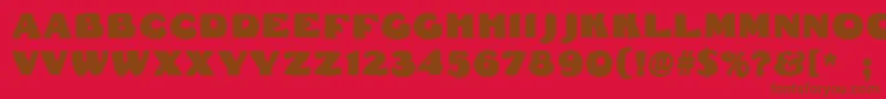 Dsfattycontour Font – Brown Fonts on Red Background