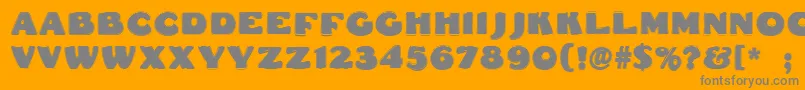 Dsfattycontour-Schriftart – Graue Schriften auf orangefarbenem Hintergrund