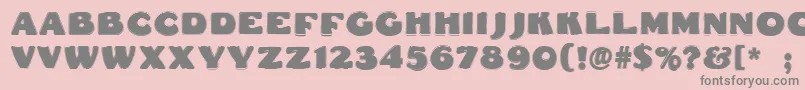 Dsfattycontour Font – Gray Fonts on Pink Background