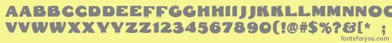 Dsfattycontour Font – Gray Fonts on Yellow Background