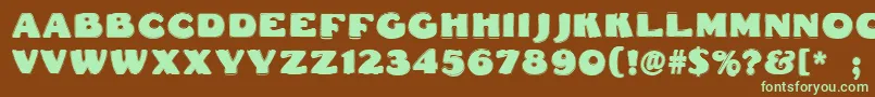 Dsfattycontour Font – Green Fonts on Brown Background