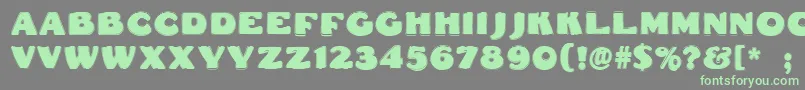 Dsfattycontour Font – Green Fonts on Gray Background