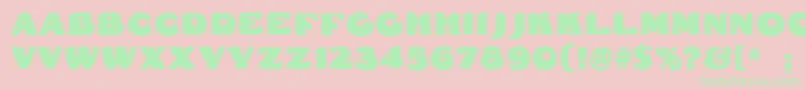 Dsfattycontour Font – Green Fonts on Pink Background