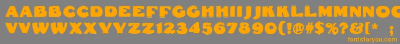Dsfattycontour Font – Orange Fonts on Gray Background