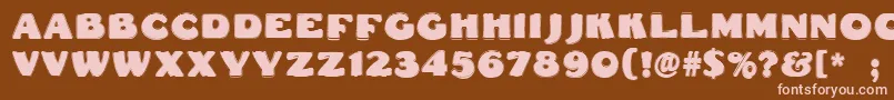 Dsfattycontour Font – Pink Fonts on Brown Background