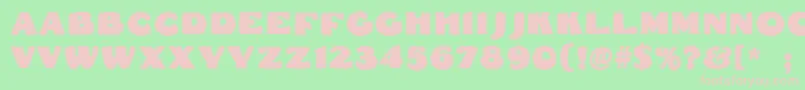 Dsfattycontour Font – Pink Fonts on Green Background