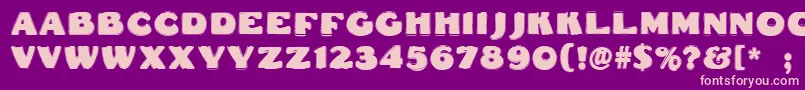Dsfattycontour Font – Pink Fonts on Purple Background