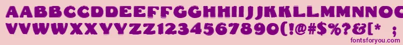 Dsfattycontour Font – Purple Fonts on Pink Background
